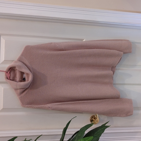 Divided Sweaters - Divided Women's Blush Drop Shoulder Turtleneck Sweater Size Large